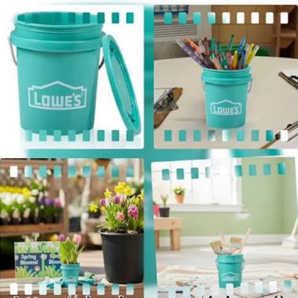 Lowe’s Mini Teal Bucket - Picture 4 of 9